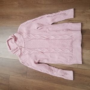 L.L. Bean Signature Cotton Funnelneck Cable Knit 100% Cotton Sweater